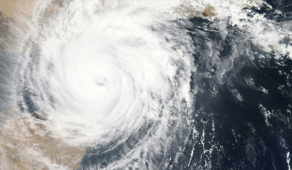 Hurricane eye aerial