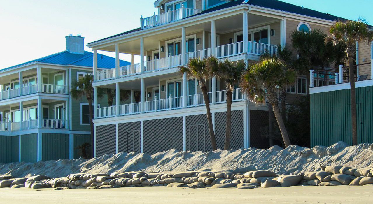 Large beach house with many floors