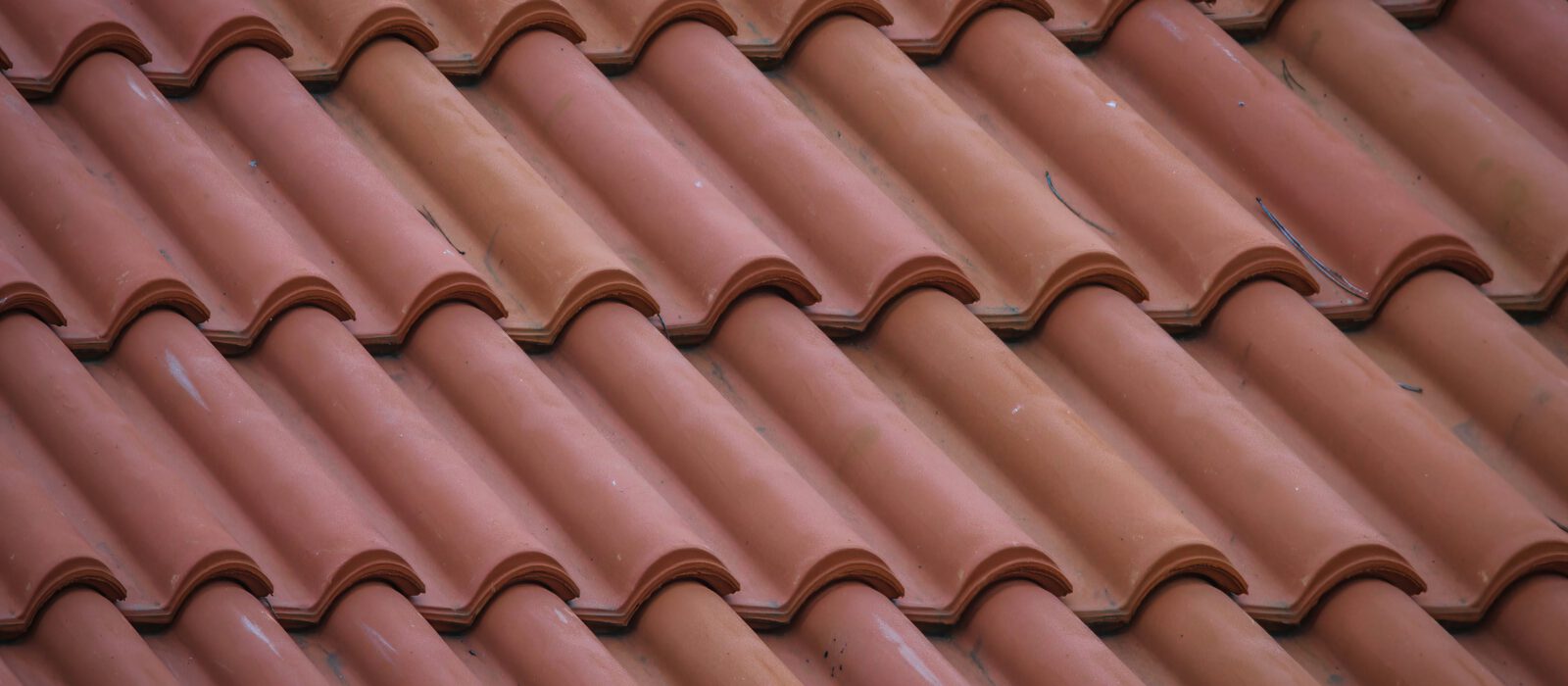 Terracotta roof close up